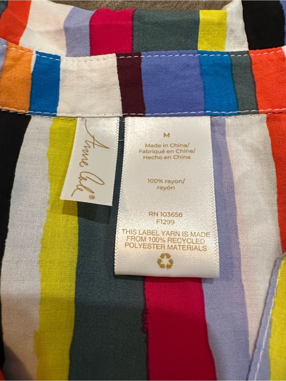 Anne Cole Stripe Coverup & Bikini top - Picture 10 of 12